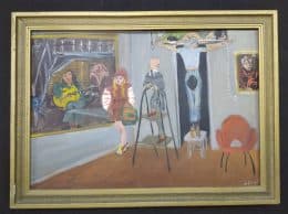 Галочкин меряет картину