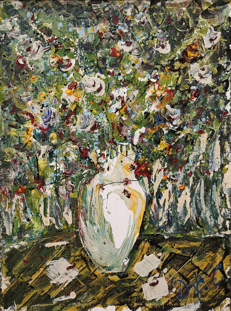 Красные цветы