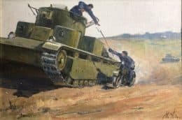 Вам пакет. Танк Т-28 на маневрах