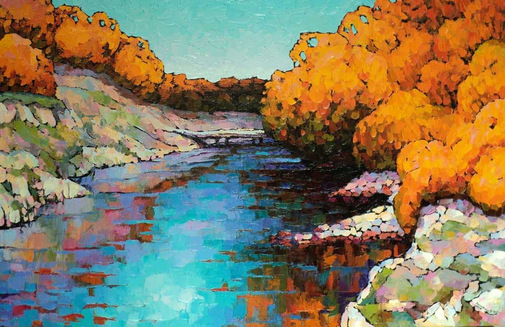 Оранжевые кусты.