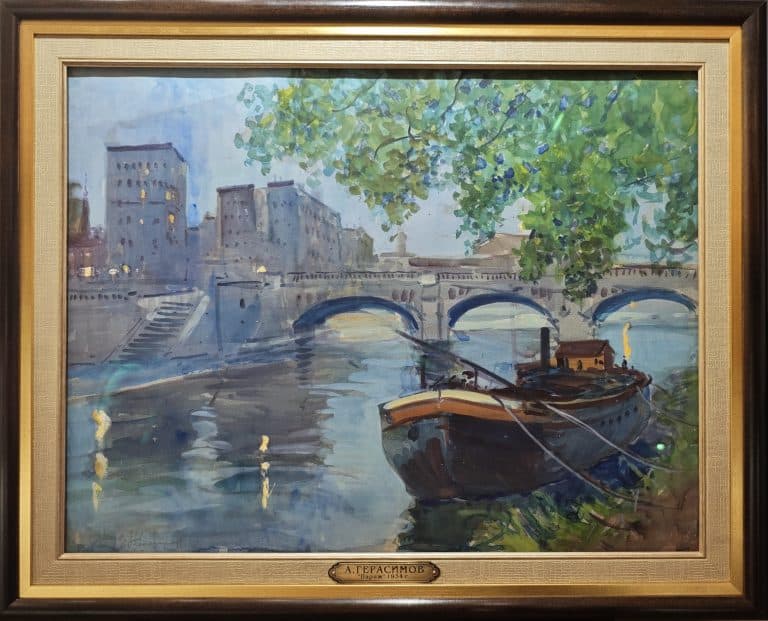 Сена вечером. Париж.