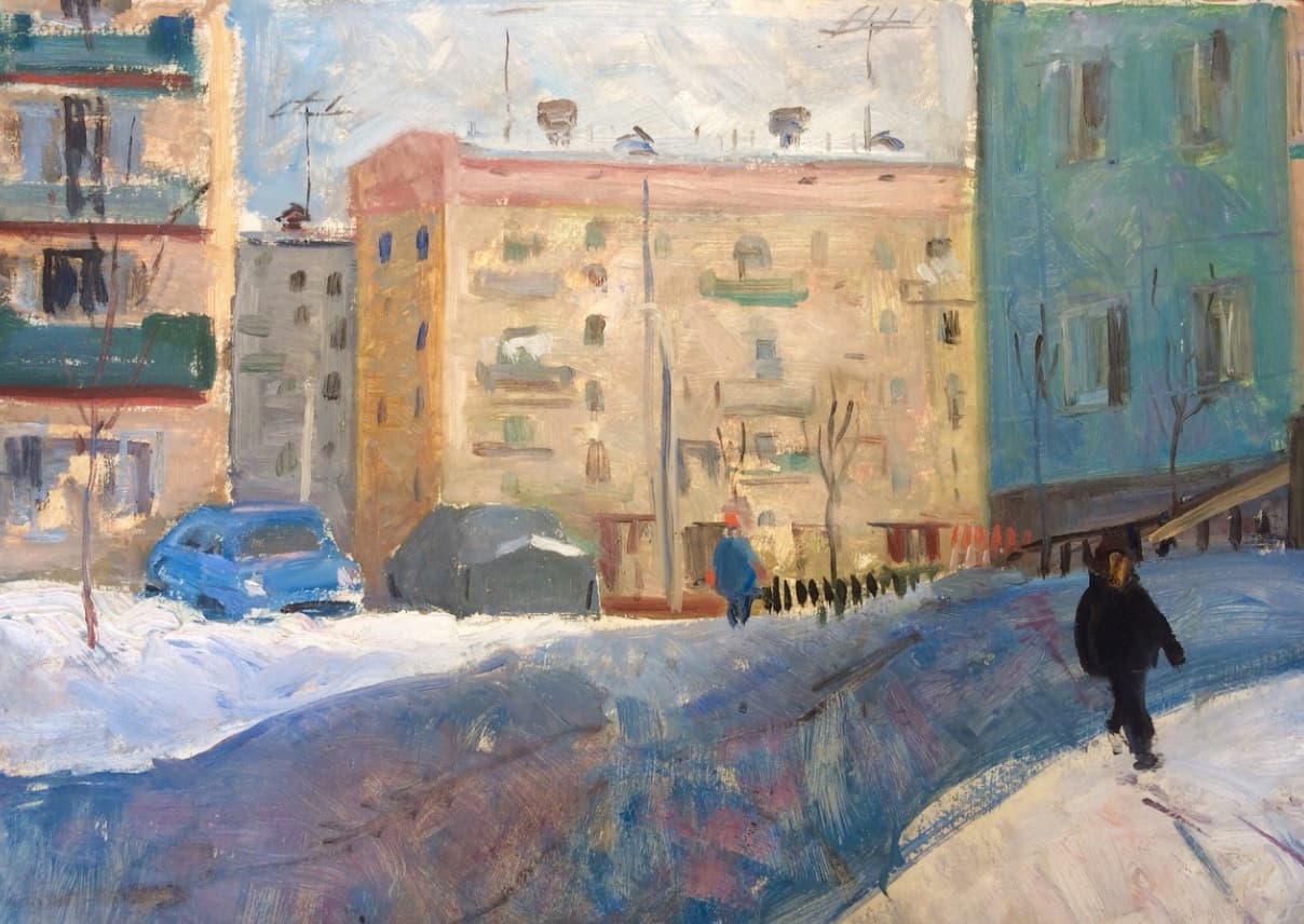 Пятиэтажки зимой