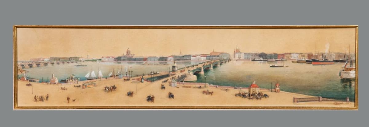 Вид на Николаевский мост в Санкт-Петербурге