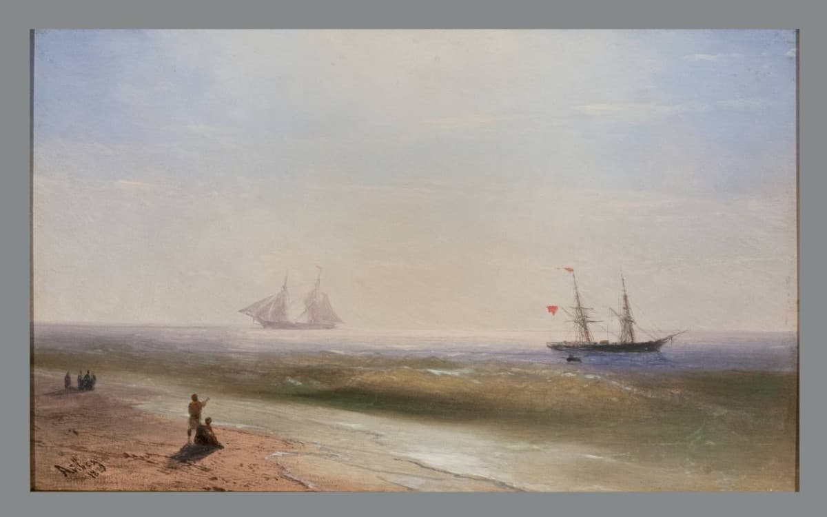 Парусники в море. 1870