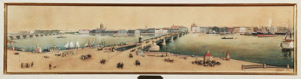 Вид на Николаевский мост в Санкт-Петербурге